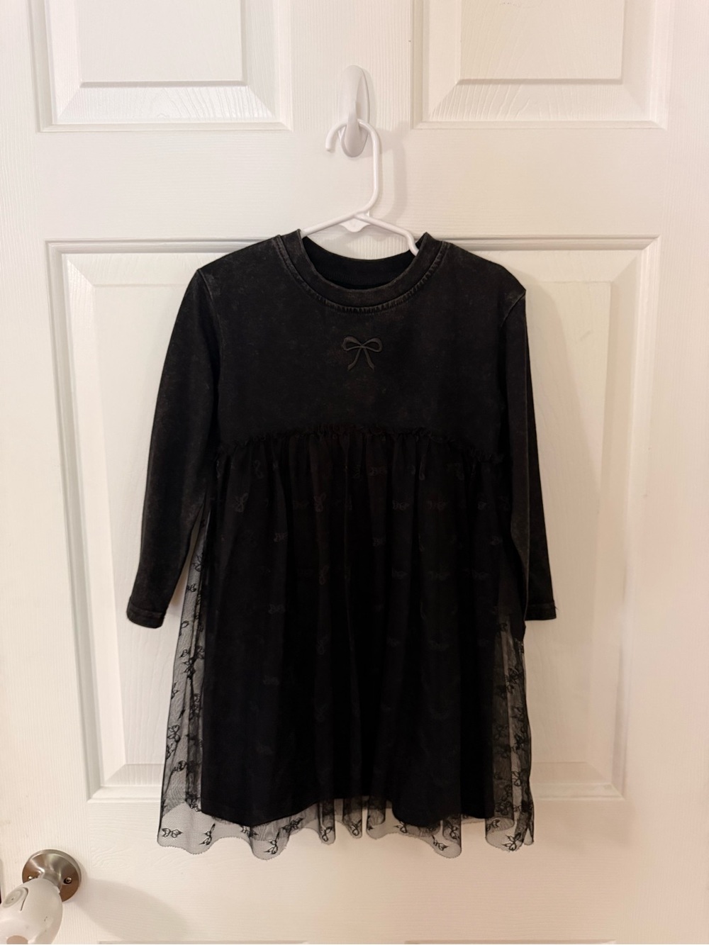 Primark Black Long-Sleeve Tulle Skirt Dress